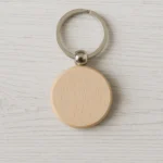 Llavero redondo madera clara personalizable