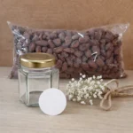 Pack almendras garapiñadas + bols + pegatina blanca