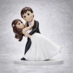 Figura novios tarta bailando