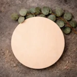Invitación boda personalizable redonda madera | Sube tu diseño