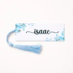Marcasitios borla azul | Diseño floral azul