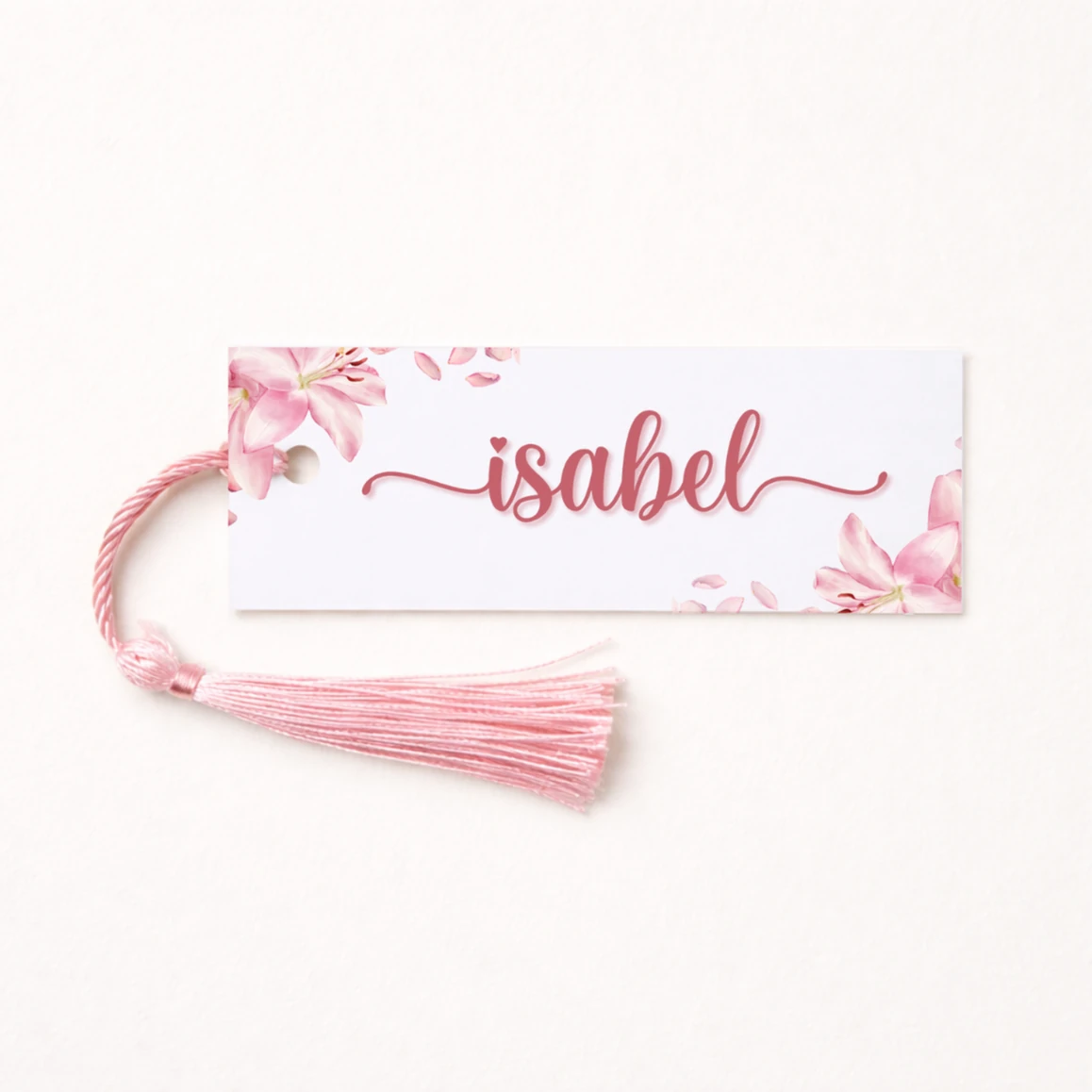 Marcasitios borla rosa | Diseño floral rosa