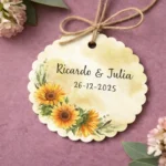 Etiqueta girasoles | Diseño bouquet