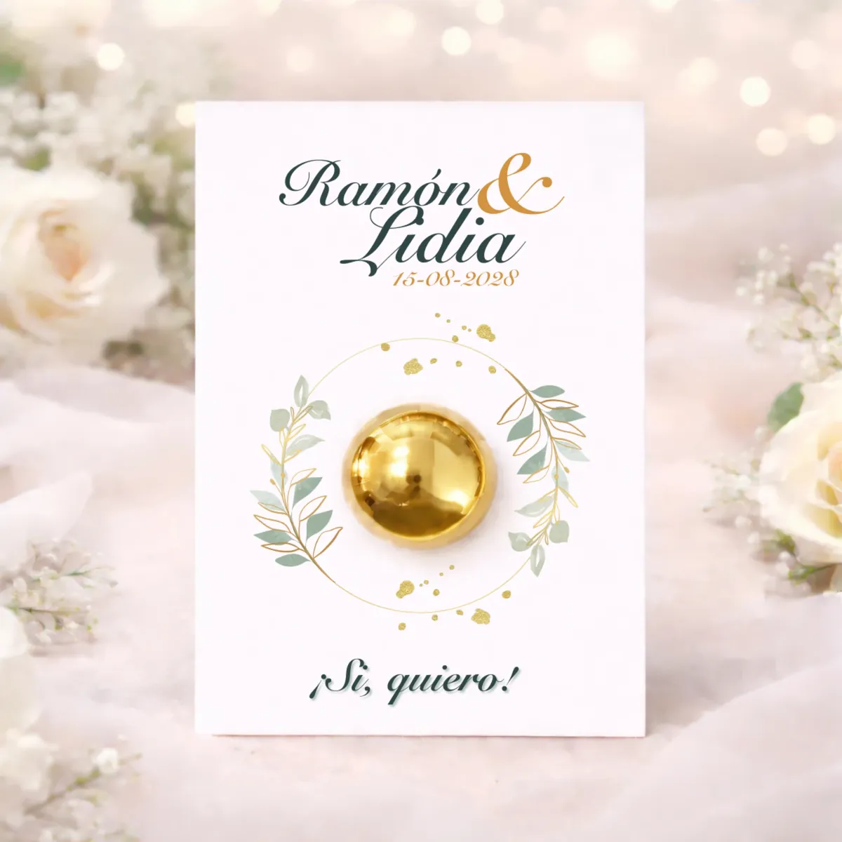 Tarjeta con bálsamo dorado | Diseño snell 2