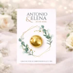Tarjeta con bálsamo dorado | Diseño hexágono 2 CINZEL