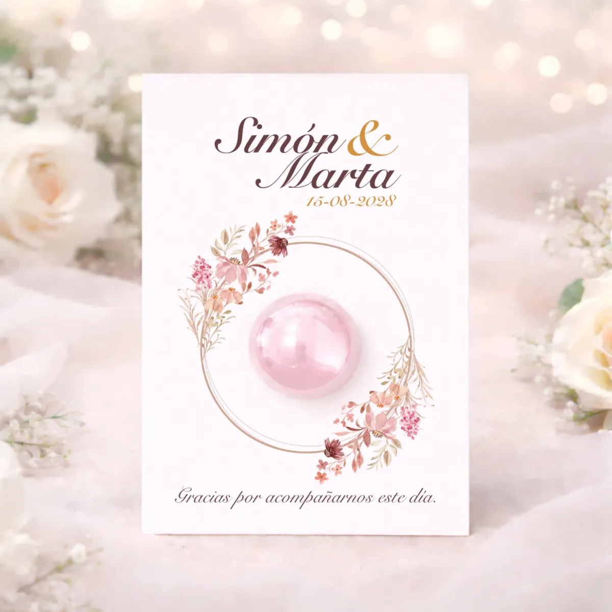 Tarjeta con bálsamo rosa | Diseño Snell 6
