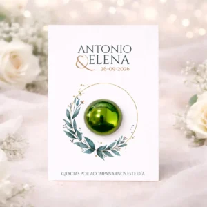 Tarjeta con bálsamo verde | Diseño cinzel 3