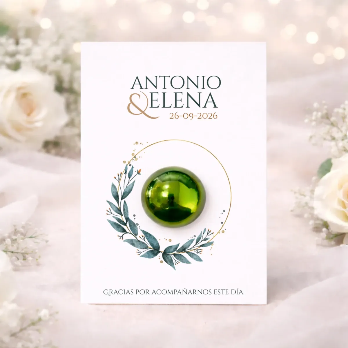 Tarjeta con bálsamo verde | Diseño cinzel 3