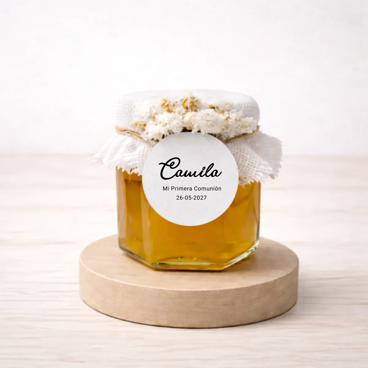 Miel artesana comunión 50G | Diseño Camila
