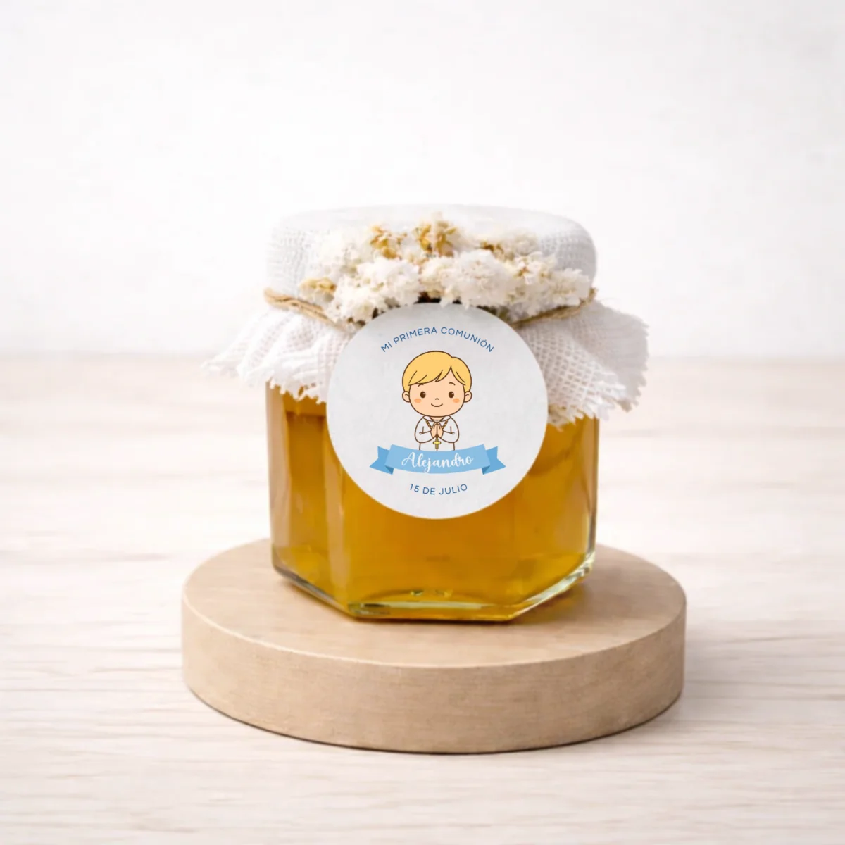 Miel artesana comunión 50G | Diseño Niño Rubio