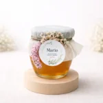 Miel artesana comunión CUKI 125G | Diseño flores verdes