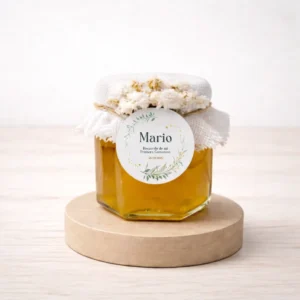 Miel artesana comunión 50G | Diseño flores verdes