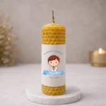 VELA CERA ABEJA 10X3CM COMUNIÓN NIÑO MORENO