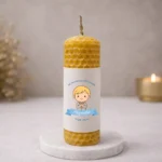 VELA CERA ABEJA 10X3CM COMUNIÓN NIÑO RUBIO