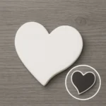 Imán corazón cerámica personalizable