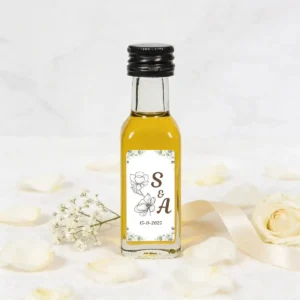 Botella de aceite 20ml boda tulipan