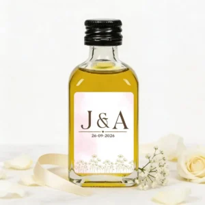 Botella de aceite 50ml boda tan