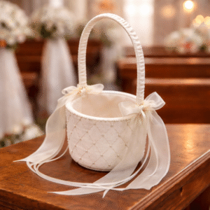 Cesta satinada acolchada boda