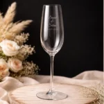 Copa champagne 22cl personalizada para boda, diseño Floral 3
