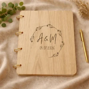 Libro de firmas madera a4 boda basic horizontal