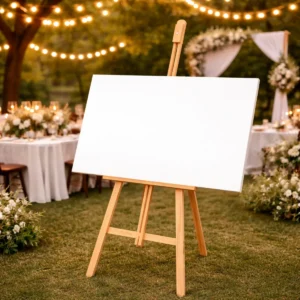 Cartel bienvenida impreso boda  horizontal