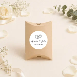 Estuche kraft empaquetado boda elegance