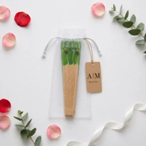 Abanico flores surtido colores boda iniciales