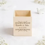 Portalapices madera personalizados para boda, diseño Bouquet