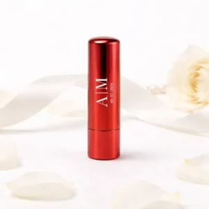 Bálsamo labial rojo sabor vainilla spf15 boda iniciales
