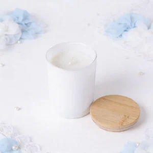 Vela cristal/madera bautizo