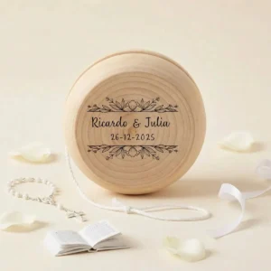 Yo- yo madera boda bouquet