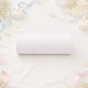 Toalla microfibra blanca bautizo