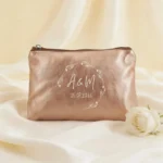 Monedero oro metalizado personalizado para boda, diseño Basic