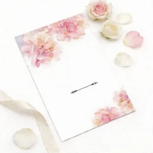 Invitación diseño floral boda  x