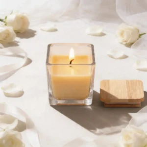 Vela crital/tapa madera boda