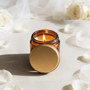 Vela cristal/tapa metal boda