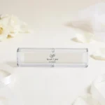 Empaquetado estuche bolígrafo transparente personalizado para boda, diseño Elegance