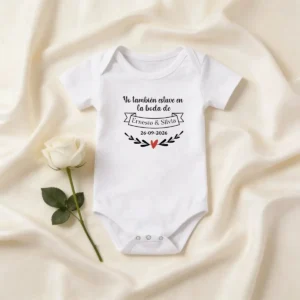Body bebé blanco 18 meses boda tan
