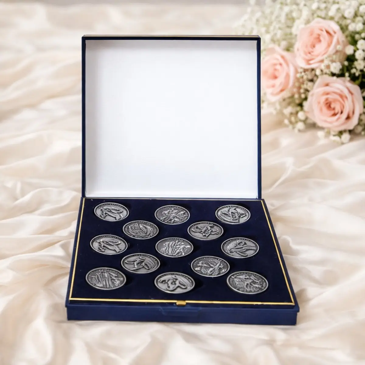 Arras plata vieja boda