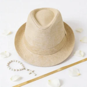 Sombrero natural bautizo