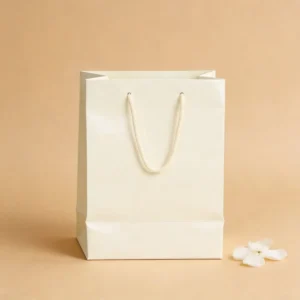 Bolsa papel plastificado beige 16x23cm comunión