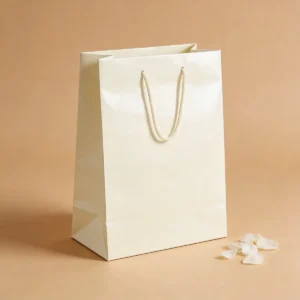 Bolsa papel plastificado beige 22x30cm comunión