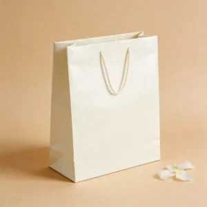 Bolsa papel plastificado beige 26x36cm comunión