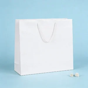Bolsa papel plastificado blanco 40x46cm bautizo