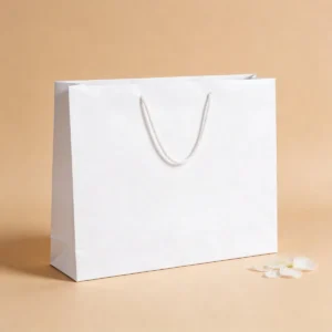 Bolsa papel plastificado blanco 40x46cm comunión
