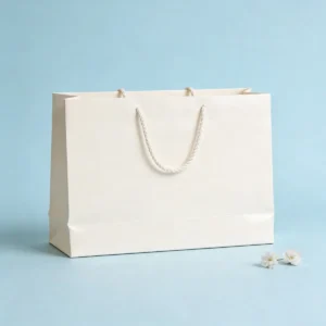 Bolsa papel plastificado beige 40x46cm bautizo