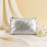 Monedero plata metalizado personalizado para boda