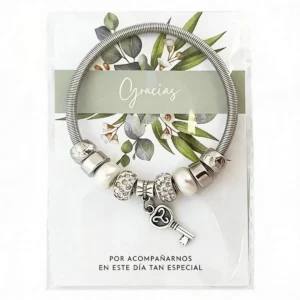 Pulsera gracias colgante llave comunión