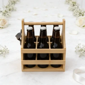 Portabotellas bambu 6 botellas comunión