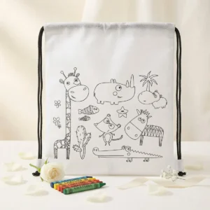 Bolsa niño mochila coloreable con cereas boda